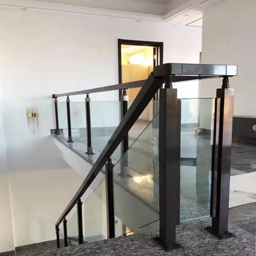 楼梯扶手配件玻璃扶手免打孔阳台玻璃护栏可调节家用卡槽立柱