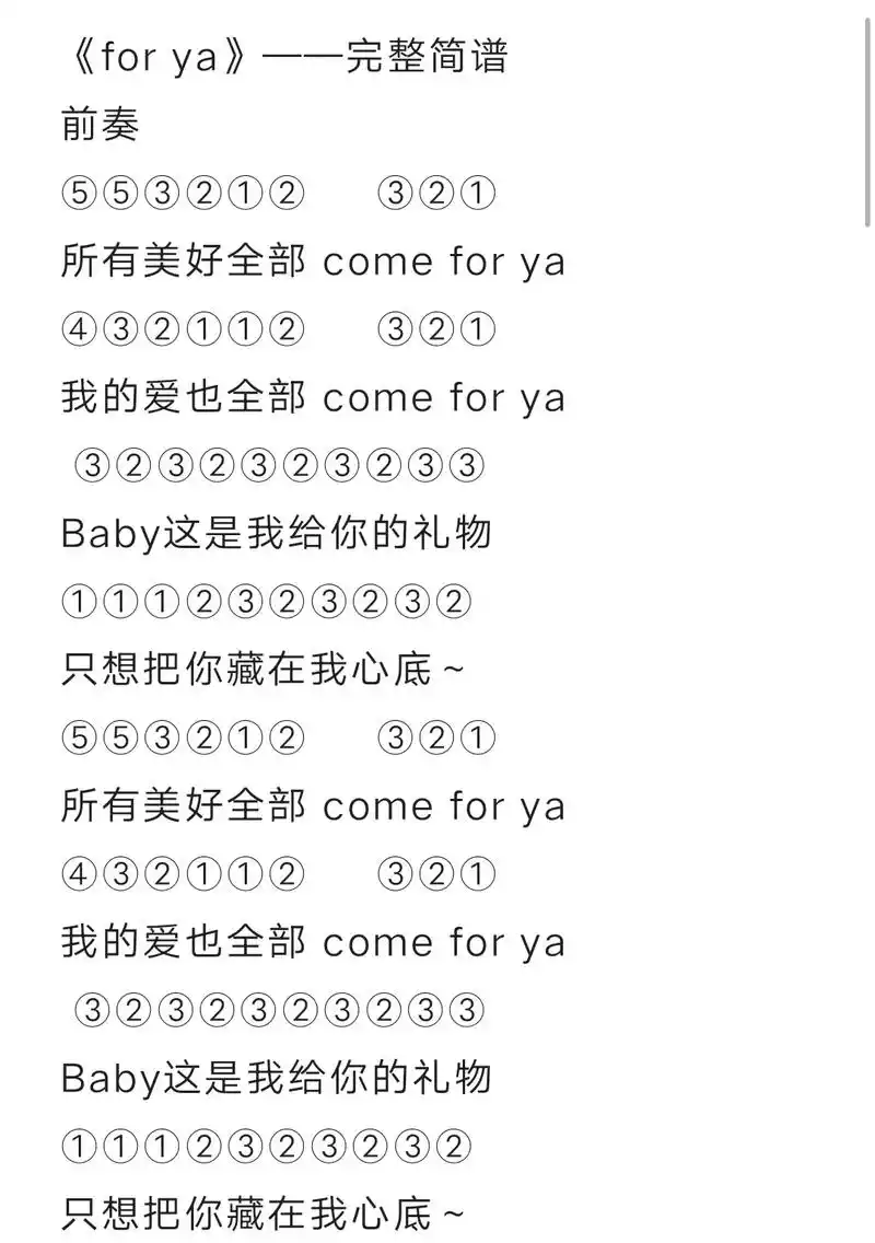 光遇简谱第二百六十八期 #光遇 #光遇琴谱 #forya - 抖音