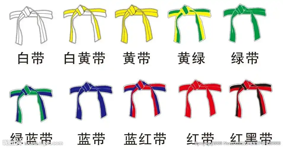跆拳道段带说明跆拳道等级图片