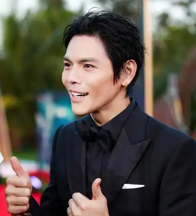向佐亮相海南岛电影开幕红毯 黑色西装显绅士气质