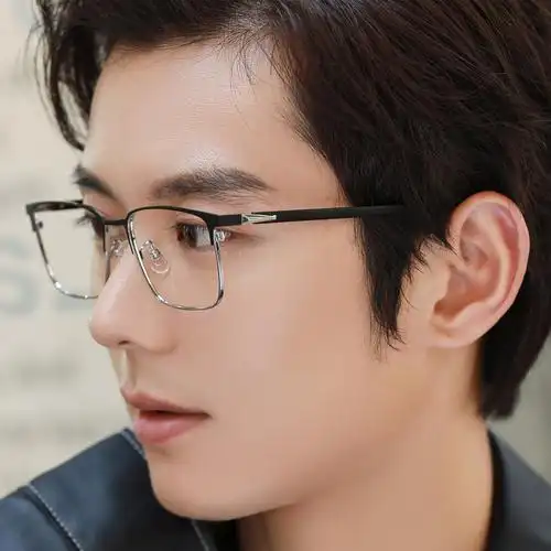 防蓝光辐射电脑近视眼镜男变色框架男护眼睛超轻个性平光眼镜男潮