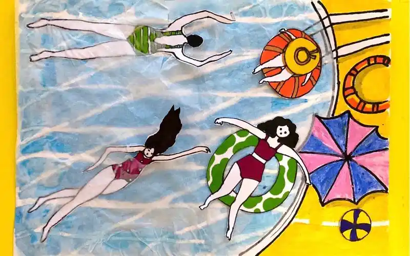 绘画教程|夏日炎炎 一起去游泳