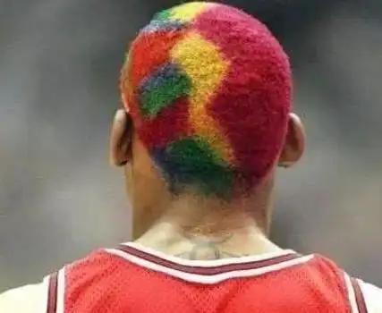 nba"狂"发型,林书豪和罗德曼不算啥,他的脏辫双马尾才是赢了