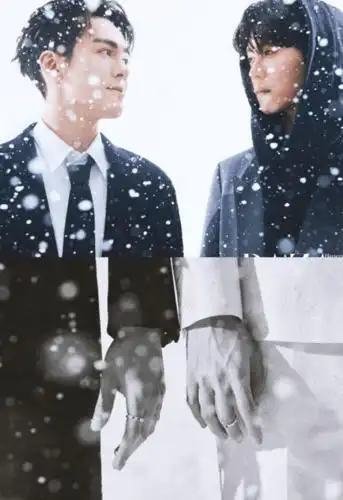 除了长白雪山大片外,时尚芭莎还为曾舜晞和肖宇梁拍摄了一组黑白西装