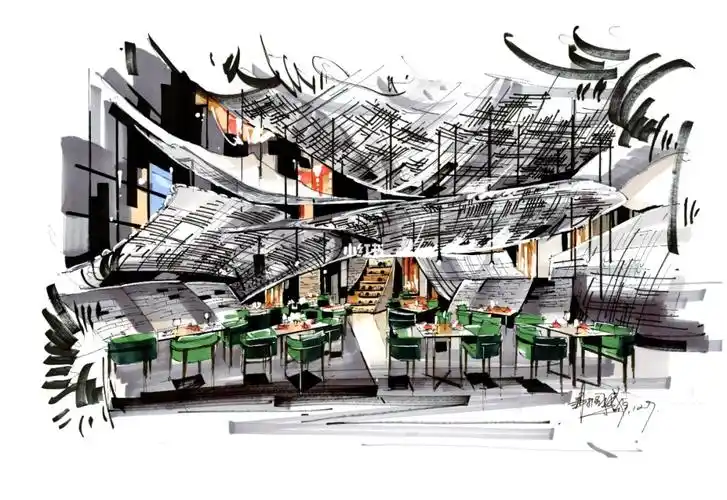【室内设计手绘】餐饮空间