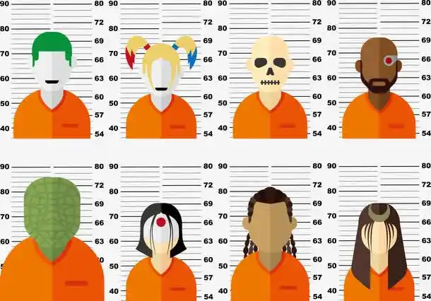 卡通嫌犯合集矢量