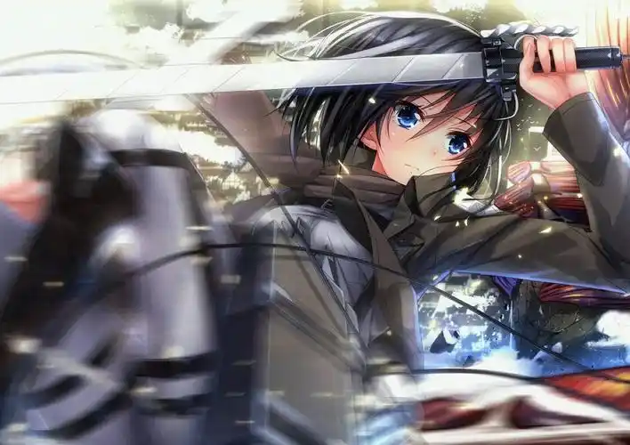 进击的巨人 三笠 动漫美少女 二次元 唯美