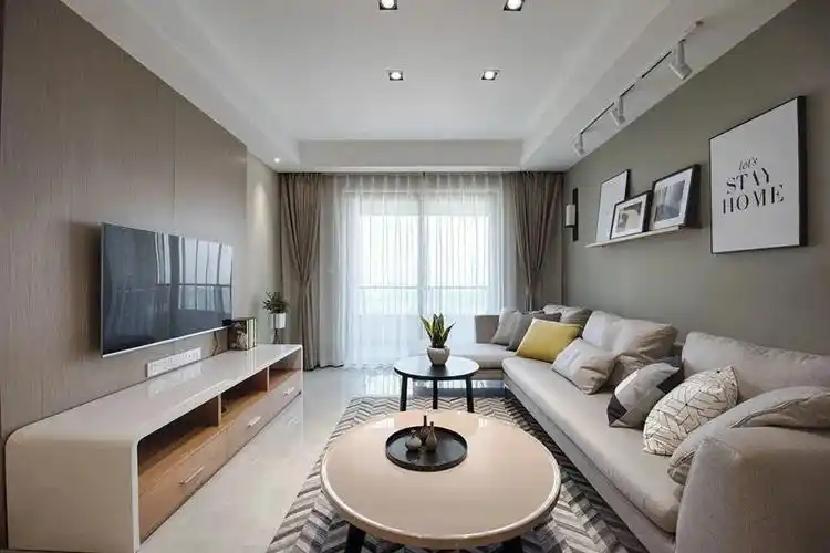 95平的两居室装修案例,这是我见过最让人放松的家,原木,灰色,奶白色的