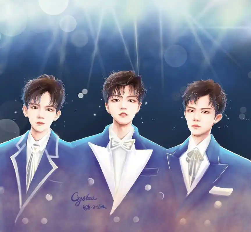 超大份饭绘tfboys同框图,欢迎大家多多收藏