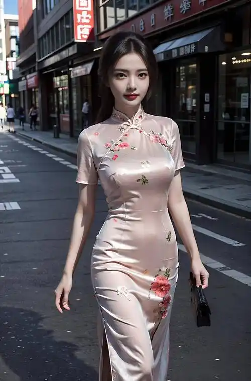 原来穿旗袍出街也能这么美,美女的民族风太迷人了!_感觉_黑色_女性