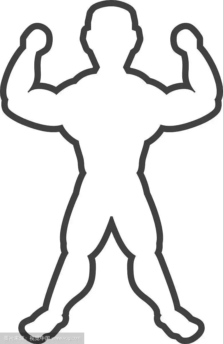 肌肉男子图标健美设计