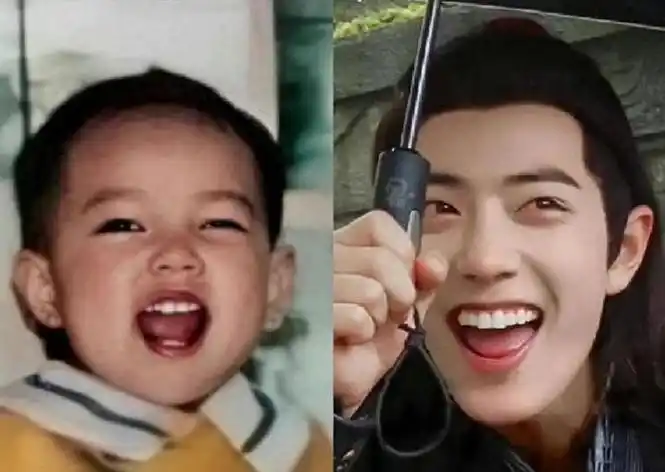 肖战这个笑容从小到大都是一样的