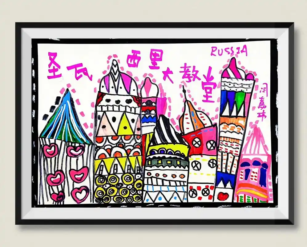 5周岁儿童画圣瓦西里大教堂