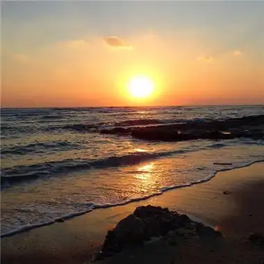 日出招财头像海面上唯美的日出日落风景图片