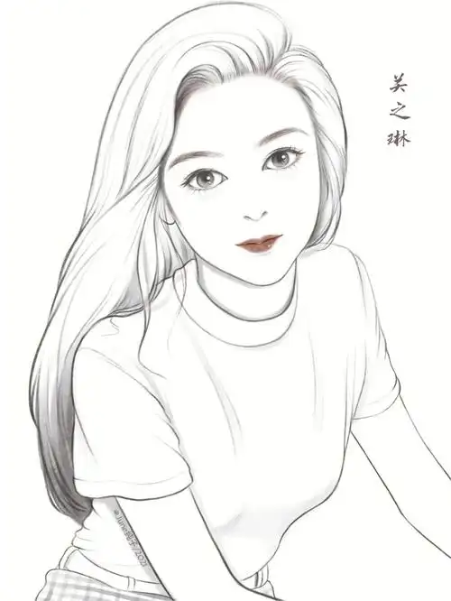 线稿练习港风美人关之琳