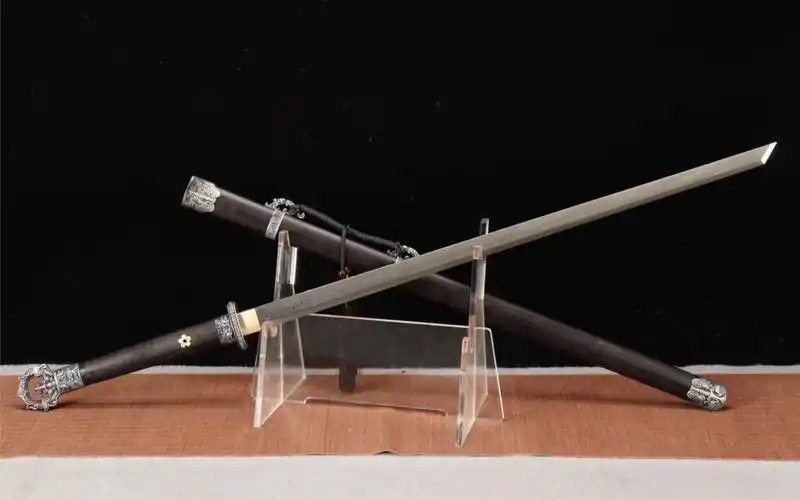 26寸长款手工锻花纹钢高性能系列合金装花梨木唐刀环首刀