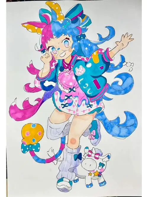 动漫临摹马克笔