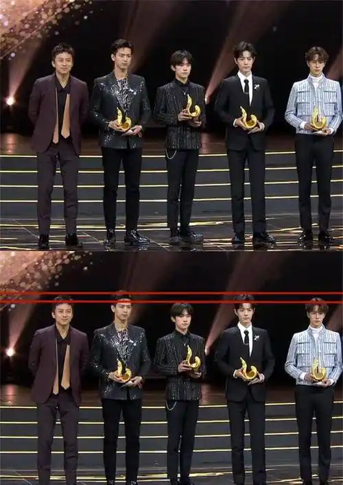 以肖战为标尺,就能推测出同框男星身高是否注水_cm_王一博_步子大