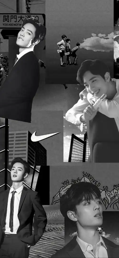 肖战个性拼接高清手机壁纸