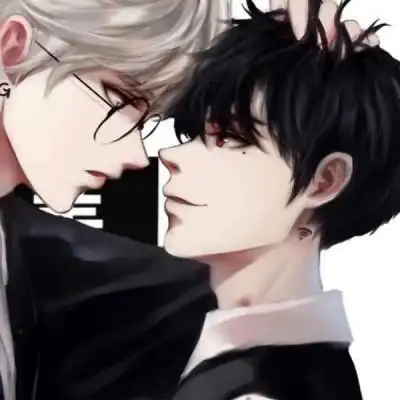 二次元基佬头像一左一右