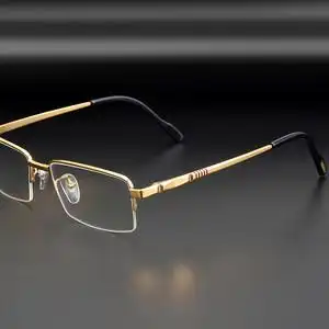 近视眼镜架男款半框超轻纯钛商务高端男士小脸眼镜框可配光学眼镜