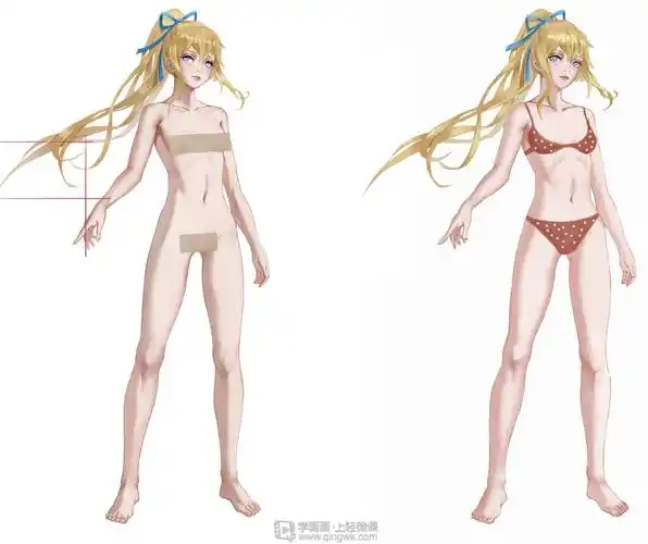 日系厚涂之女性角色人体细化