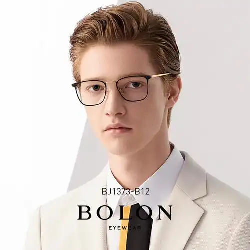 bolon暴龙近视眼镜防蓝光钛金属光学镜商务框近视镜架男bj1373