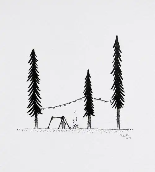 50张简洁风针管笔小插画合集?简单又好看不试试吗?