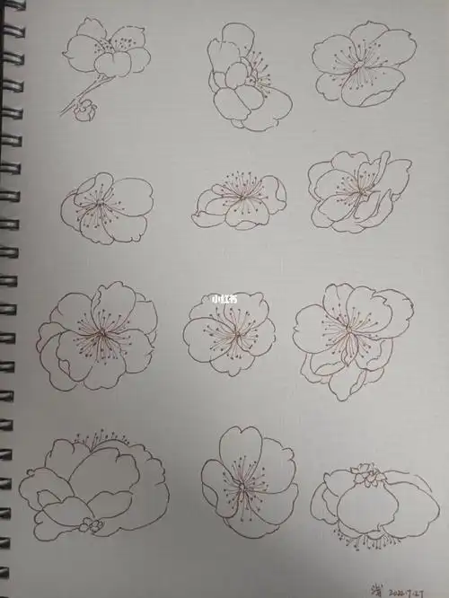 临摹练习梅花朵01