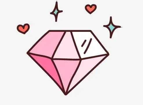 卡通手绘美丽的钻石免抠素材免费下载_觅元素51yuansu.com