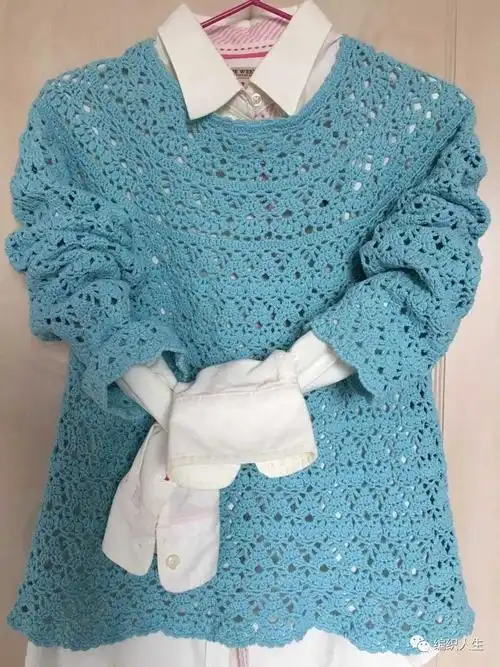 简单好钩,百搭女士红葱钩针开衫(有编织图解)
