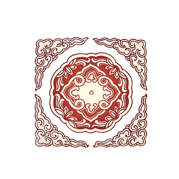 中国风红色花纹素材背景