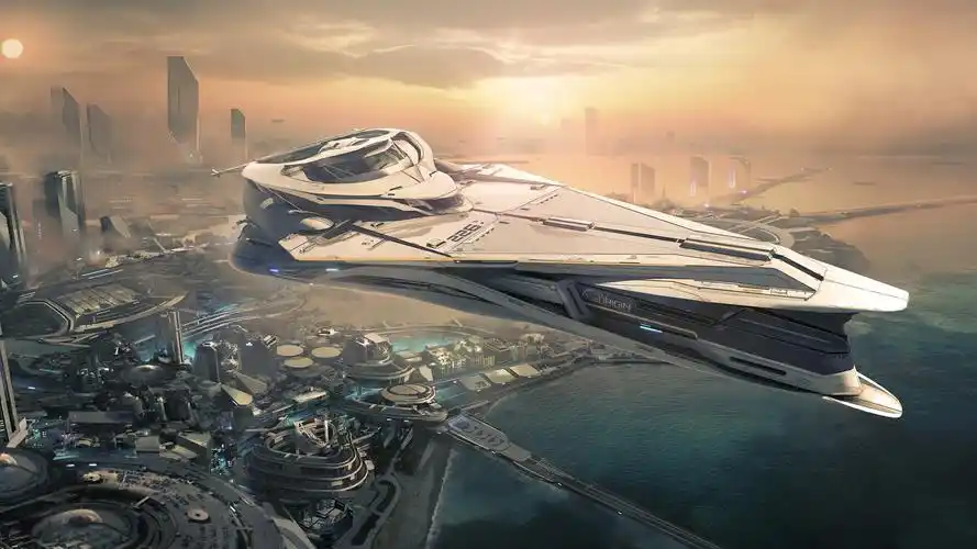 星际公民未来城市宇宙飞船4k