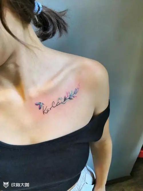 锁骨小纹身_纹身图案手稿图片_梁志斌的纹身作品集