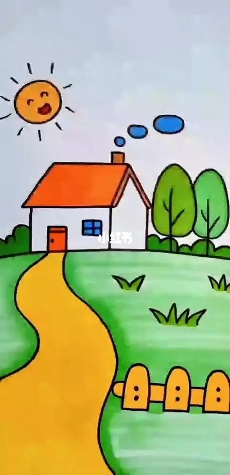 家乡房子简笔画步骤