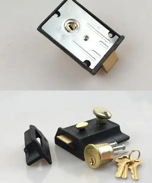 新门锁房门锁牛头锁老式室内外木门锁卧室房门锁锁芯 锁室内门球 锁体