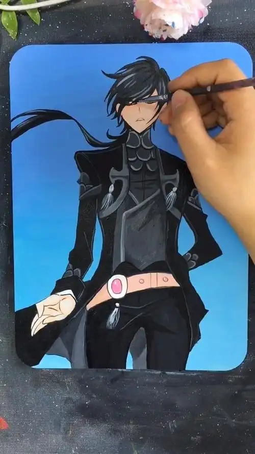 老爸画的唐三,小舞看完爱了爱了