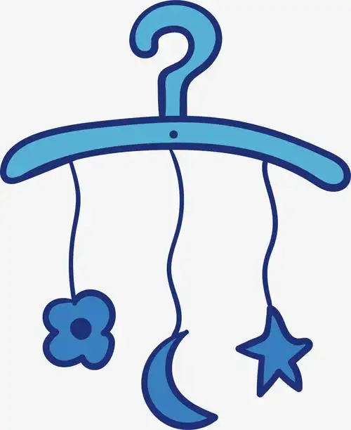 关键词 : 矢量图,卡通,蓝色,晾衣架,小花,星星,月亮