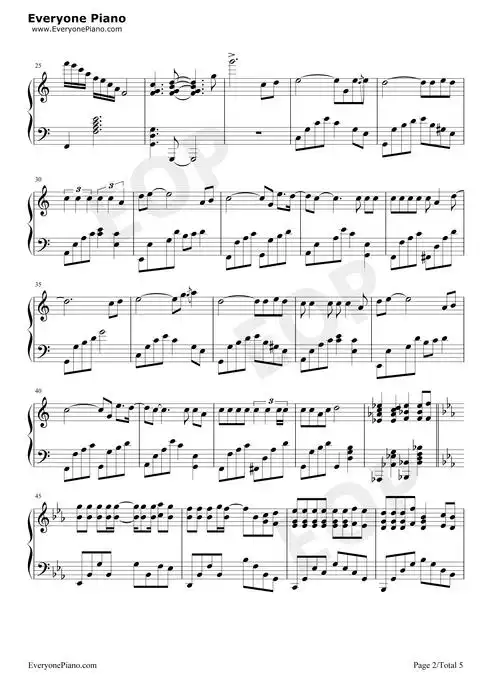 北京东路的日子很好听的歌曲五线谱预览2