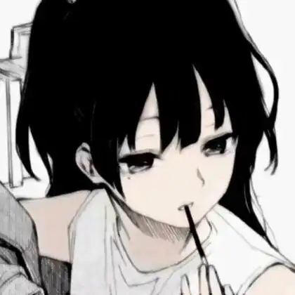 黑白漫画截图头像女