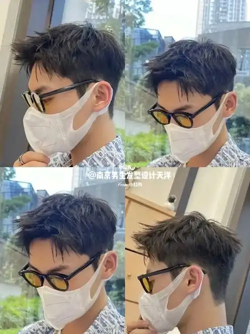 男生钢夹烫发烫型不烫卷的发型阳光帅气