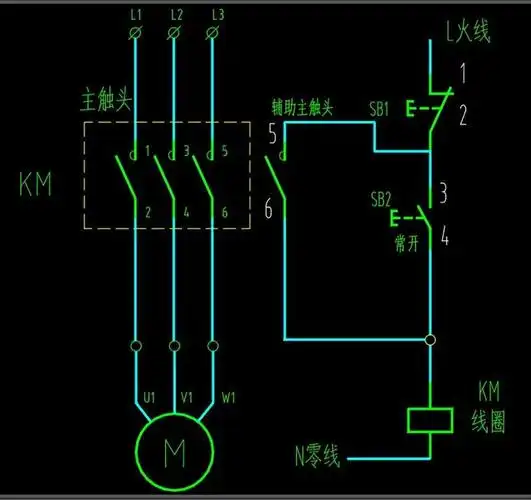 交流接触器启动暂停按钮开关接线,交流接触器控制电路讲解