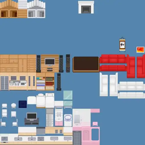 求rpgvx的教室,现代卧室地图素材.