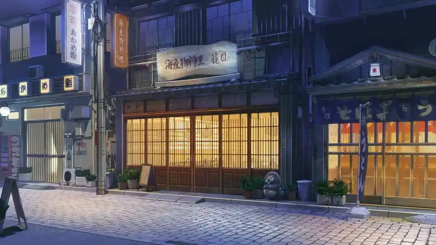 日式餐馆街道主题mac动态壁纸- 卡通壁纸,mac电脑动态壁纸,mac壁纸