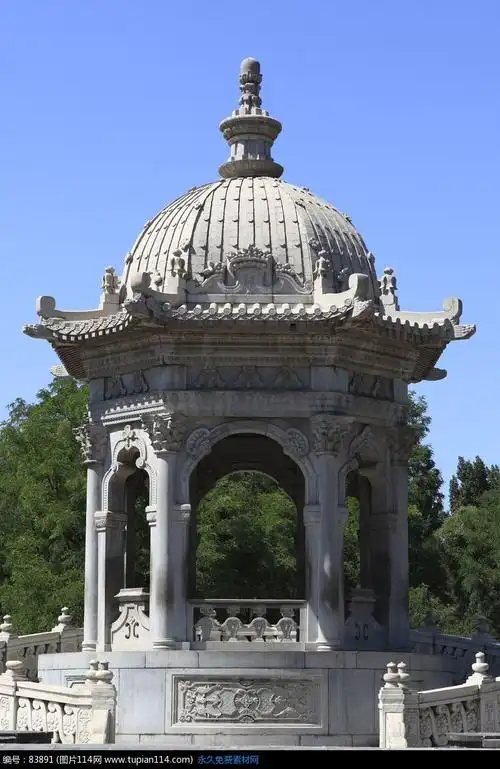 图片素材 室内|建筑|城市图片 园林景观 圆明园公园石亭