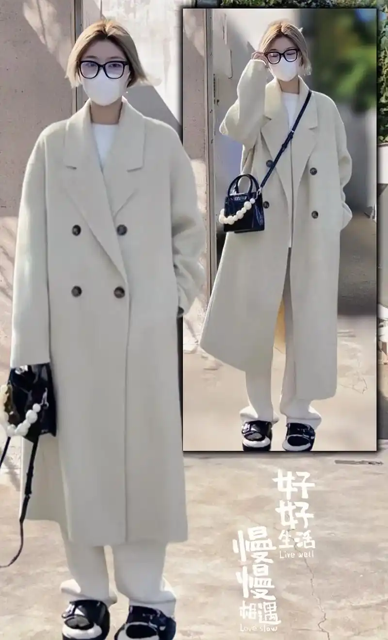 双面赫本风大衣纯色外套