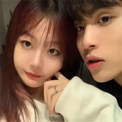 宠溺情侣头像一男一女 超萌情侣真人头像图片