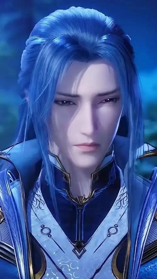 唐三封神名场面#唐三美颜壁纸,成为蓝昊王的唐三简直太帅了.