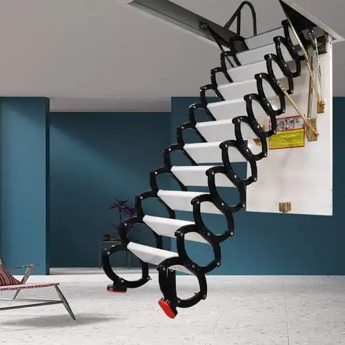 可上门安装全自动阁楼伸缩楼梯折叠升降电动家用梯复式隐形伸缩梯