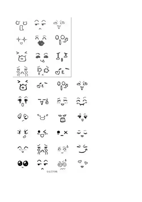 卡通表情简笔画